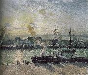 Camille Pissarro sunset port Germany oil painting artist